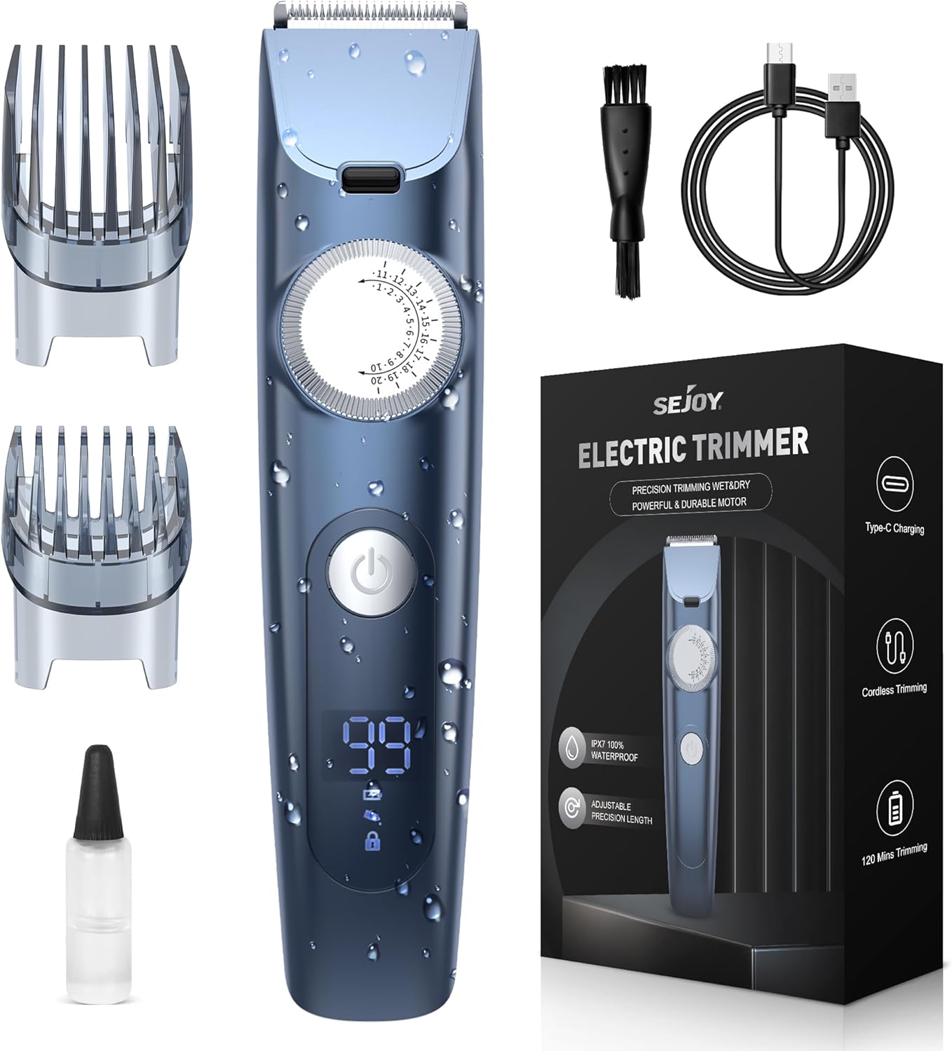 

SEJOY Beard Trimmer for Men Hair Clipper for Mustache Clippers for Hair Cutting Cordless Hair Trimmer