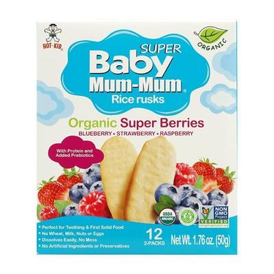 Clearance - Super Baby Mum-Mum Rice Rusks Super Berries, 24 Rusks