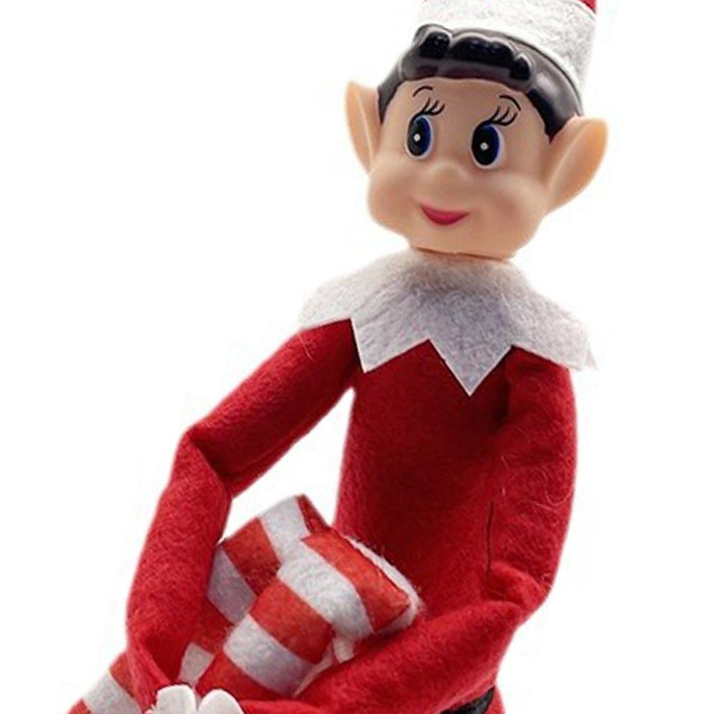 Christmas Long Legged Elf Ornament Red Sitting Elf Ornament Christmas Decoration for Home