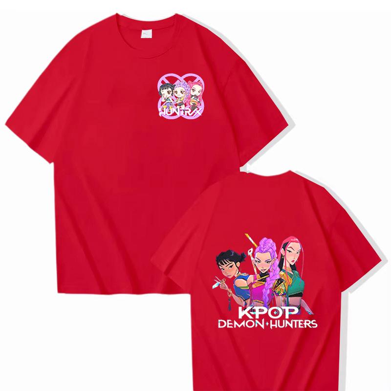 KPop Demon Hunters Cartoon Graphic T Shirt Men Women Clothing Harajuku Y2k Oversized T-shirts Summer Casual Short Sleeve T-shirt