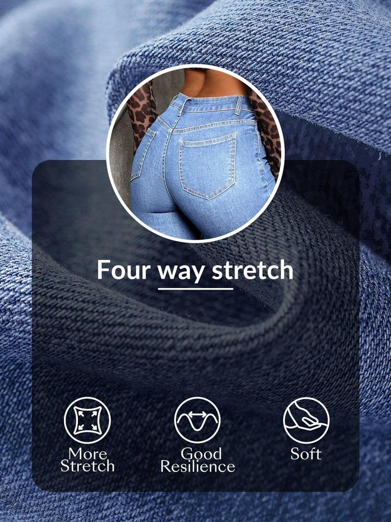 2026 Trendy High-Waist Stretchy Micro-Flare Jeans for Women