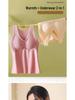 Dames Fluweel Fleece-Gevoerd Dikker Warm Vest met Borstkussentjes, Naadloze Basislaag voor Herfst/Winter