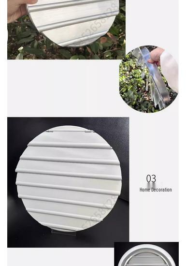 Round Aluminum Alloy Self-Closing Air Vent Louver Fan for Indoor Exhaust Systems
