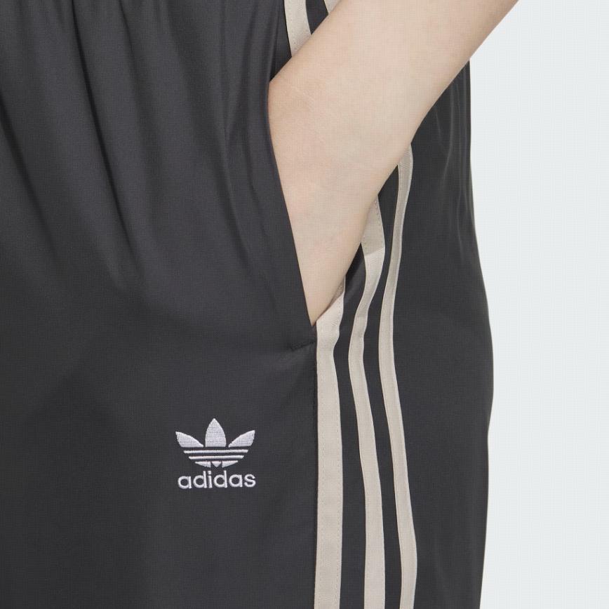 Adidas Originals Tape Woven Pants With Three Stripes And Cuffed Ankles Women Bottoms Black IN1018