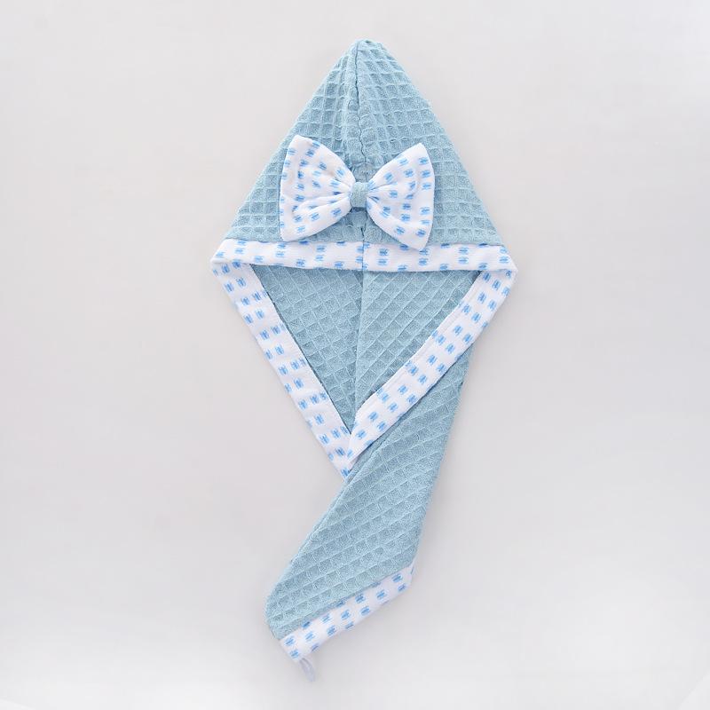 European and American waffle dry hair cap, absorbent microfiber bag head towel, bath dry hair towel, shower cap
