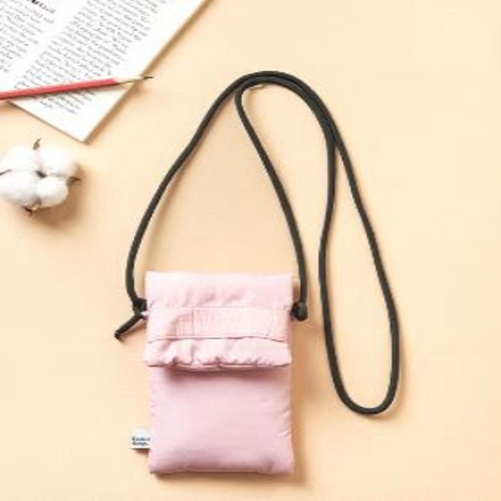 Daiso Volume Padded Mini Crossbody Bag - Pink