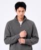 UNDEROFF Formal Crop Half-Zip Wool Knit Gray