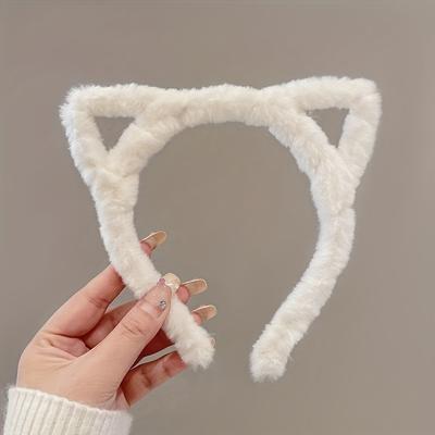 1/4pcs Cat Ear Plush Headband,women Large Size Headbands,not Easy To Damage,easy To Carry,party Dress-up,wearing Hair Accessorie