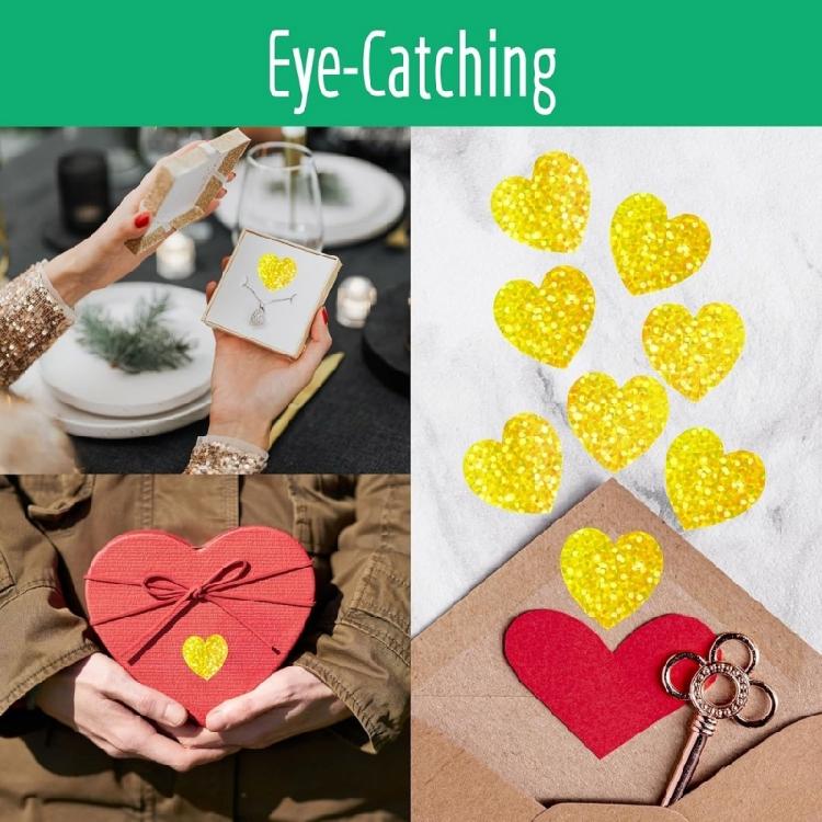 Heart Sticker Labels Decorative Sticker Valentine's Day Sticker Self-Adhesive Decorative Label Sticker for Envelopes