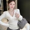 La Chapelle Women's V-Neck Long Sleeve Thermal Top