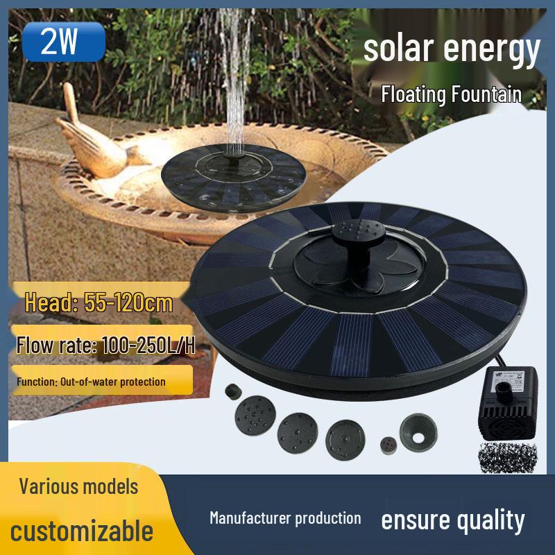 Zonnepaneel Drijvende Fontein met Watertekort Bescherming - Verkrijgbaar in 13CM, 16CM en 18CM Maten