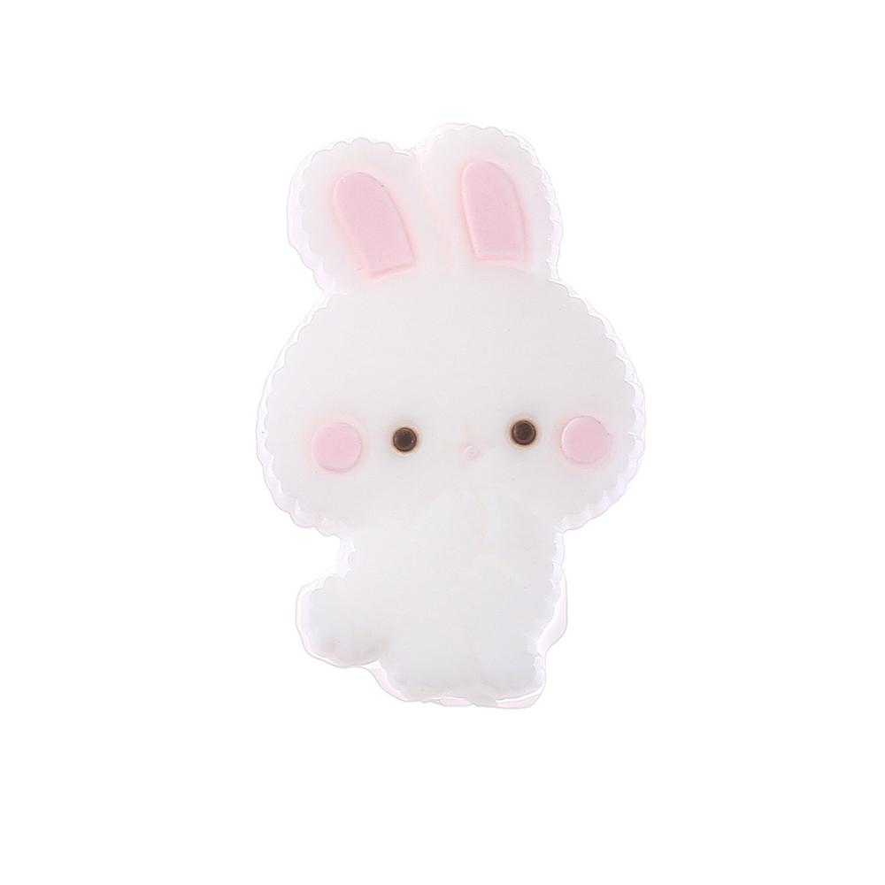 10Pcs Food Grade Silicone Beads 18x27mm Cartoon Animal Bunny Teether Beads For Jewelry Making DIY Baby Necklace Pacifier Chain