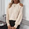 Vintage Solid Color Loose O Neck Long Sleeve Cardigan Sweater Knitwear Top for Autumn Winter