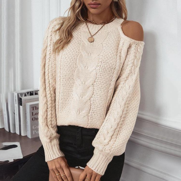 Vintage Solid Color Loose O Neck Long Sleeve Cardigan Sweater Knitwear Top for Autumn Winter