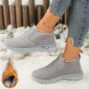 Winter Women's Snow Boots Fleece and Thickened Warm Cotton Shoes Anti-slip Waterproof and Oil-proof Comfortable Mom Shoes