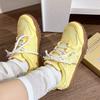 Women's Shoes 2025 Summer New Muffin Bottom Mesh Internet Celebrity Sports Shoes Dad Foreign Outdoor Hiking Shoes Women