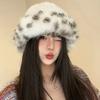 Warm Winter Plush Mongolian Hat Women Fur Bucket Cap Riding Thicken Fluffy Brimless Comfortable Fashion Outdoor Casual Soft Hat