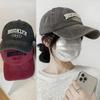 Retro Letter Baseball Cap For Women Fashion Embroidery Duck Tongue Caps Solid Cotton Outdoor Sunshade Visors Unisex Peaked Hat
