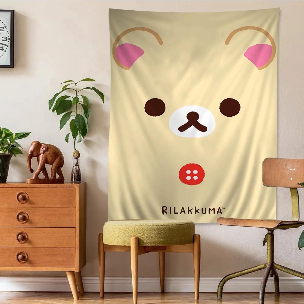Japan Anime Cute Cartoon Rilakkuma Hanging Bohemian Tapestry Bohemian Wall Tapestries Mandala Kawaii Room Decor