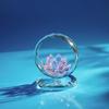 Transparent Crystal Lotus Ornament Stable Base Lotus Crystal Statue  Wedding Gifts