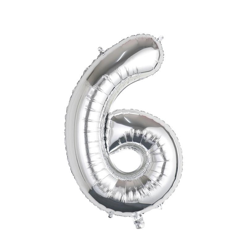 32-Inch Body Shaping Numeric Balloons - Gold & Silver, Floating Birthday & Celebration Decor
