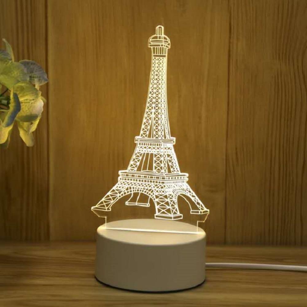 Creative Led Night Light Usb Plug Night Light Monochrome Bedside 3d Night Light