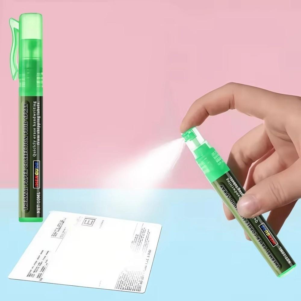 Portable Thermal Paper Erasing Pen Quickly Remove Address Phone Erasing Liquid Spray Pen 10ml Capacity Shipping Labels Bills