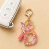 Heart Keyring Keychain Pendant Epoxy Resin Pink 10.7 Cm/4.21 In 1 Pc