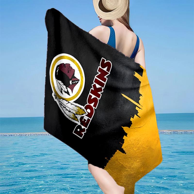 Washington Redskins Microfiber Beach Towel, Lightweight And Quick-Dry, for Summer Travel, Beach Essential, Swimming Pool