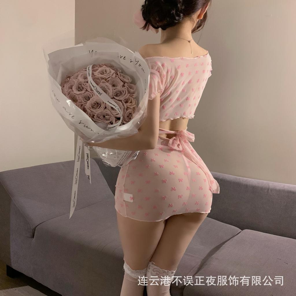 Sex underwear sexy perspective hip skirt pure desire temptation suit no-take-off sleeping clothes qqny uniform