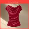 Seidenbluse Für Damen Sommer Eleganter Stil Mit Lockerer Passform Und Rundhalsausschnitt