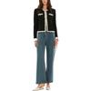 Karl Lagerfeld French Elegant Daily Commuting Dating Outfit Luxurious Quality Round Neck Cotton Pearl Lace Jacket Sweater Women Outerwear M21E2238999
