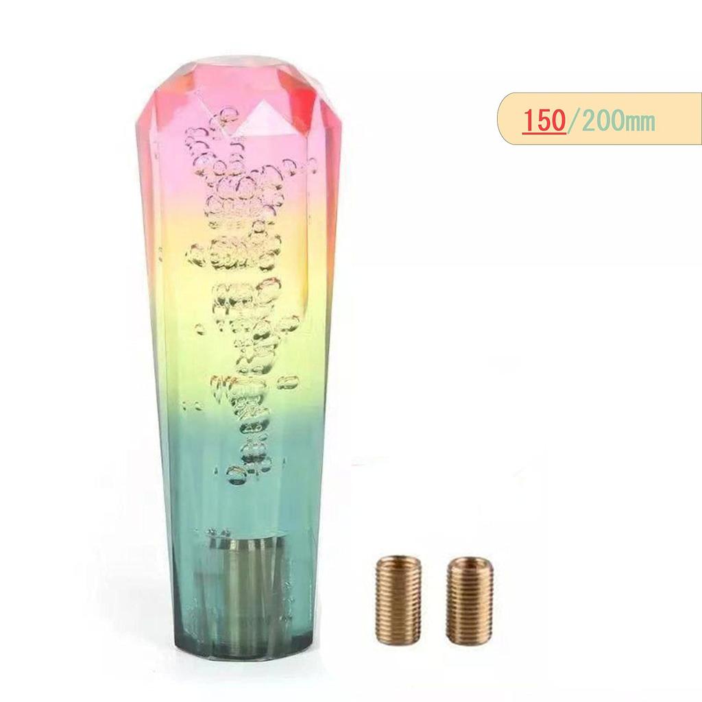 JINGLING Crystal Shift Knob, Crystal Gear Knob, 3 Colors, Light Truck, Cherry Blossom, Yellow-Green,