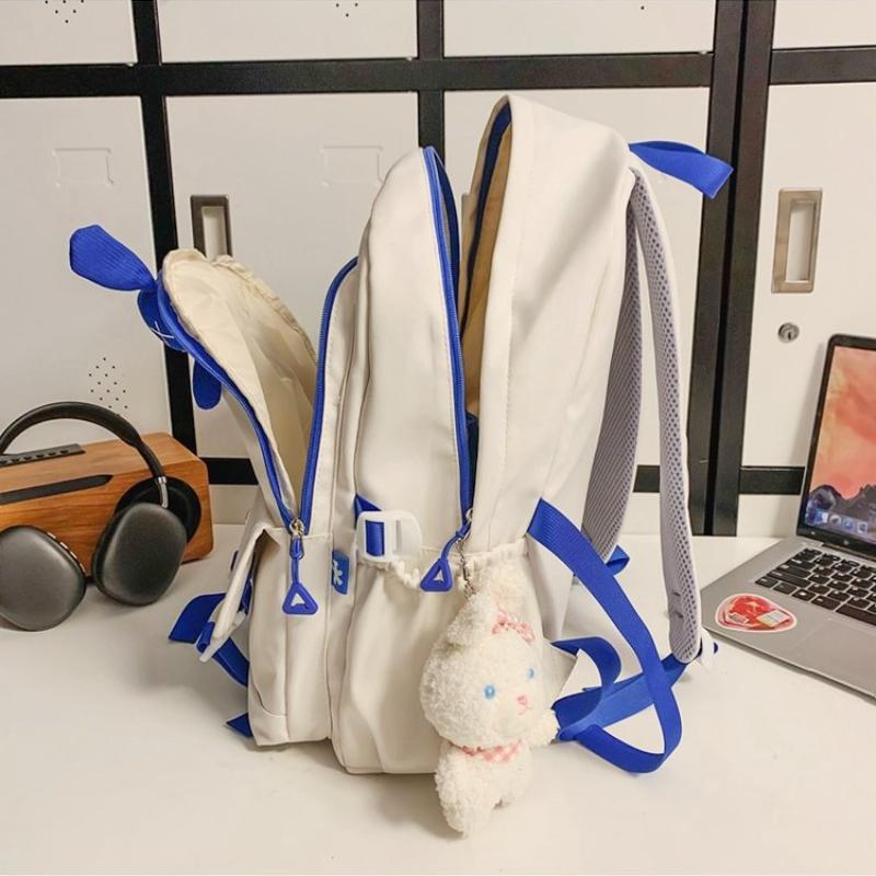 Universal Large Capacity Backpack Cute Cartoon Rabbit High School Student Schoolbags Durable Nylon College Student Book Bag Rucksack