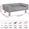 Dog Bed Light Grey 70x45x26.5 cm Velvet