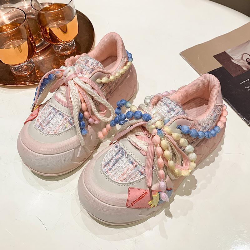 CINESSD Women's Shoes 2024 Spring New Muffin Skirt Casual Board Shoes Women Sneaker Platform Shoes Designer Shoes Cartoon Sweet