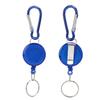 3PCS Nylon Rope Telescopic Burglar Tool Mini Anti Lost Retractable Pull Keychain BuckleBlue