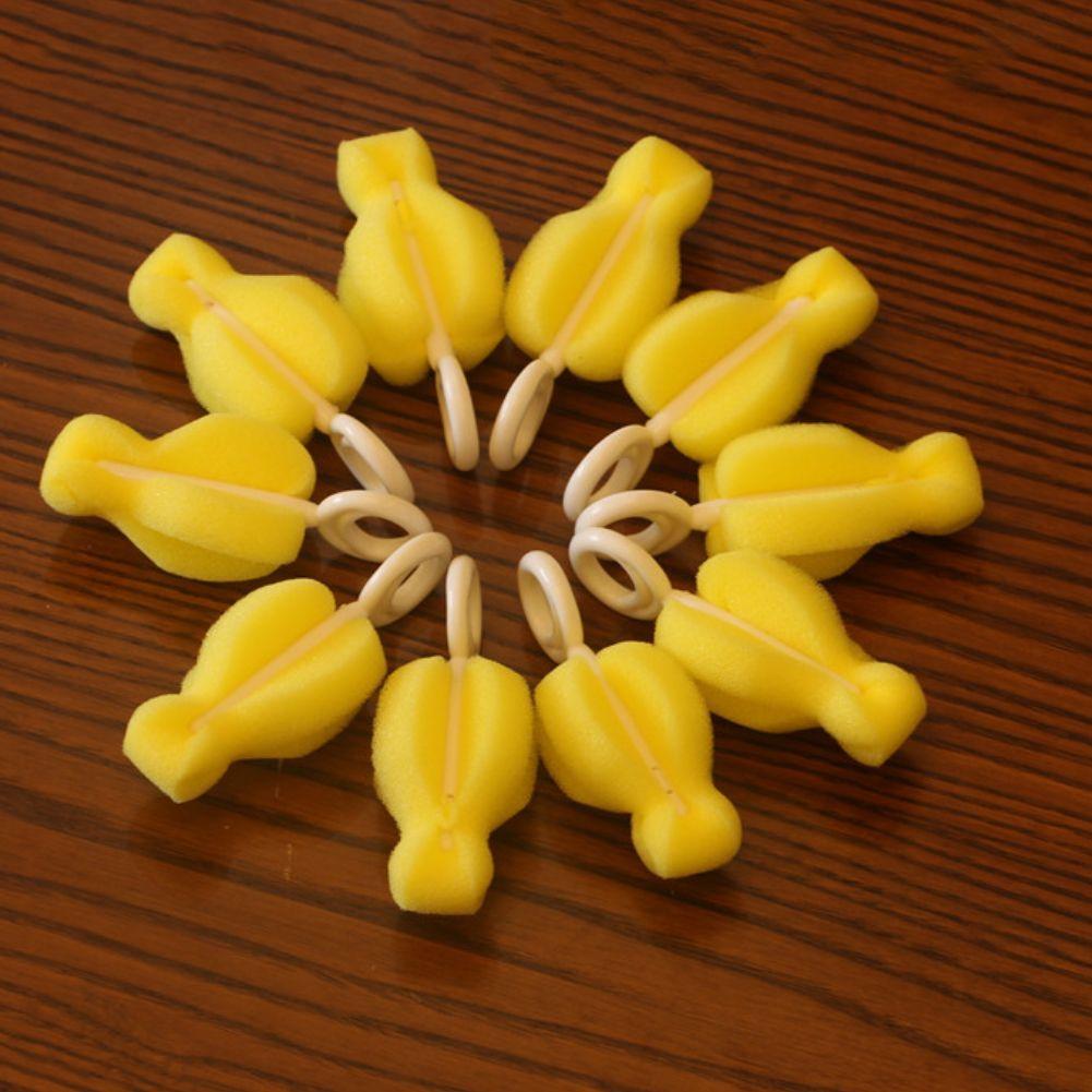 Yellow Babies Teat Feeding Bottle Brushes Pacifier Cleaner Baby Nipple Brush 360 Degree Rotating