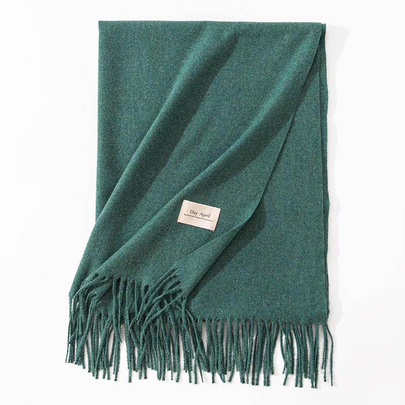 Pure Color Polyester Tassel Scarf & Shawl