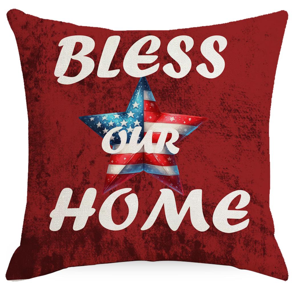 New Vintage Linen Printed Pillowcase Home Sofa Cushion Pillowcase