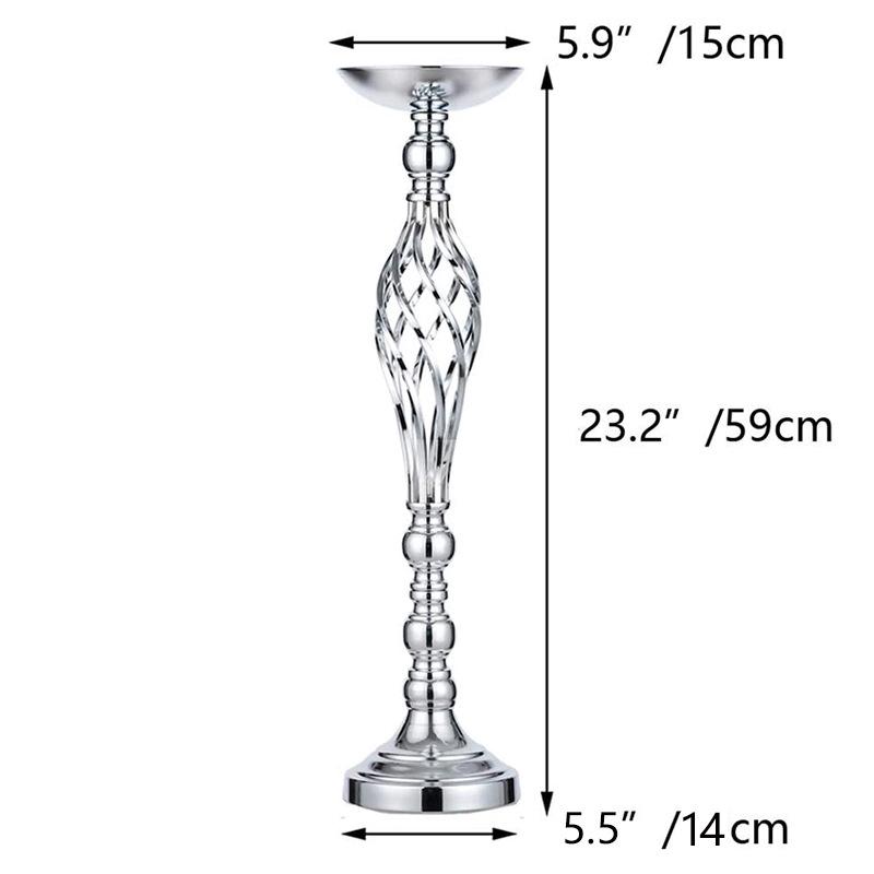 Golden Wrought Iron Vase and Candlestick Wedding Décor