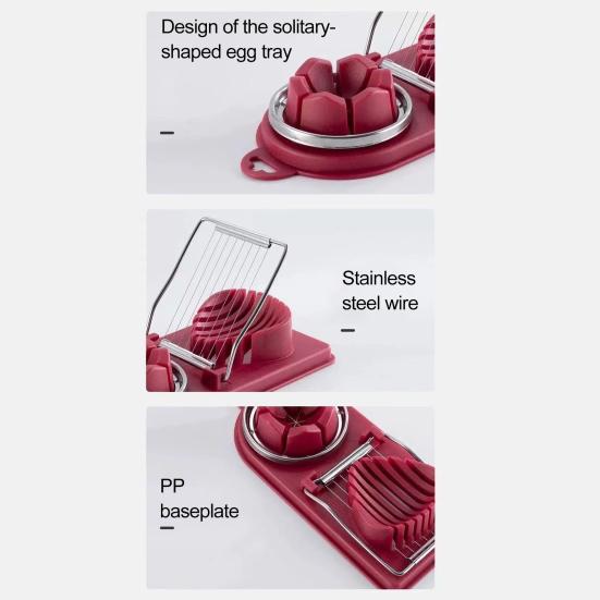 Stainless Steel Egg Slicer Egg Separator Tool for Hard Boiled Eggs & Century Eggs Multifunctional Egg Separators Kitchen Gadget