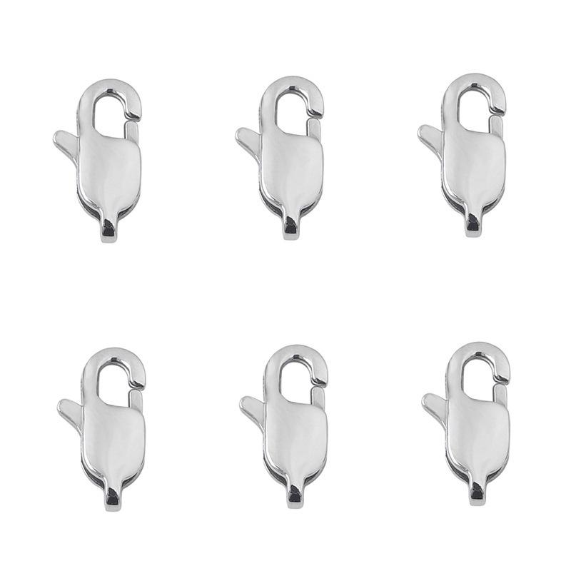 Stainless Steel Lobster Clasp End Cap for Beading Jewelry Accessories