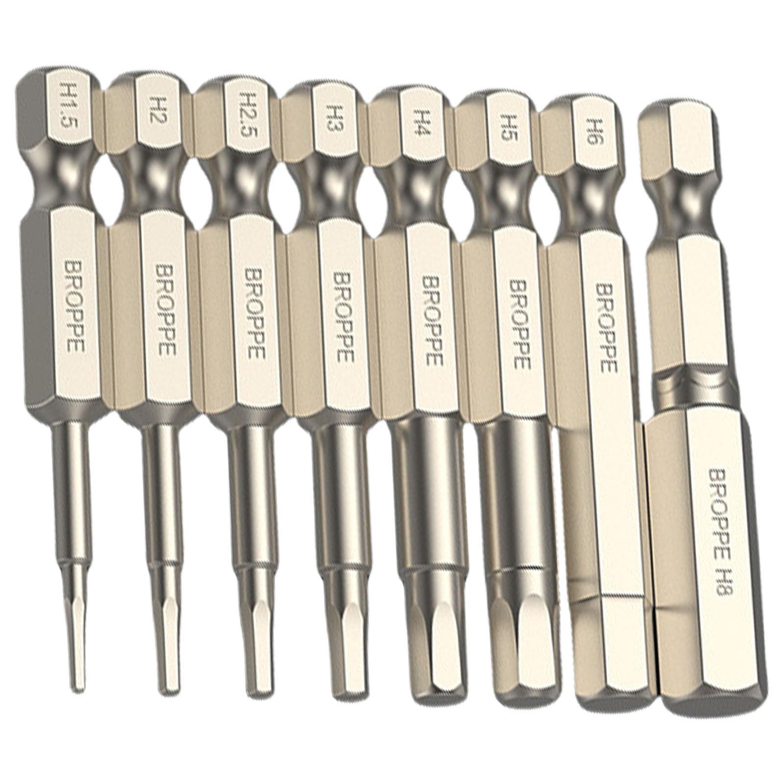 

5/6/7/8Pcs Impact Hex Head Allen Wrenches Drill Bit Set Hex Shank Steel Hex Screwdriver Bit for Assembling Accessories A