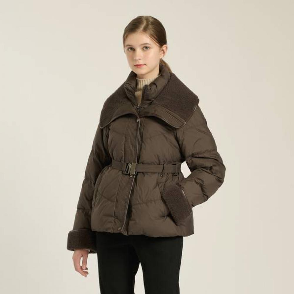 BCBG Wide Collar Belted Duck Down B5w9y972