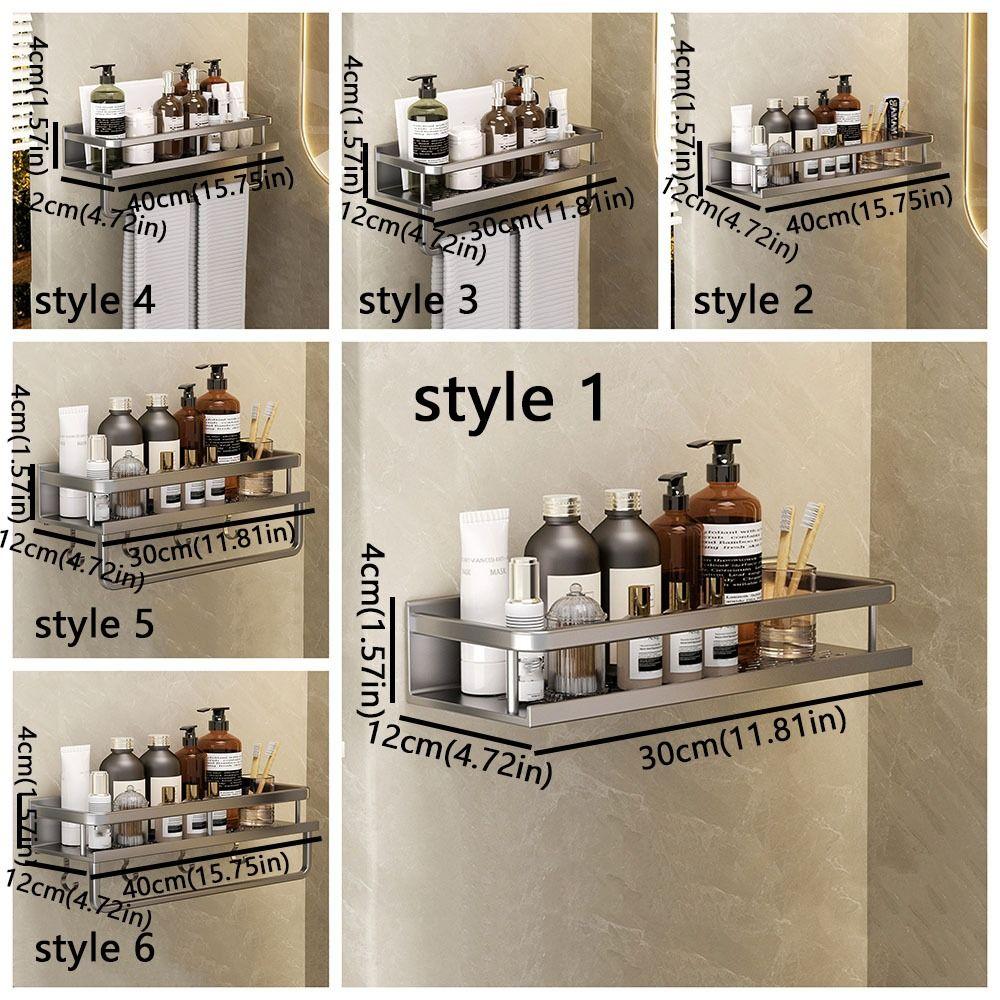Bohrerfreie Badezimmerregal Rechteckige Form Lagerregal Badezimmer-Organizer Eckregal Für Badezimmer
