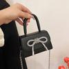 Bow Design Solid Color Mini Shoulder Bag Pu Leather Flap Crossbody Bags For Women 2024  Female Chain Purse And Handbags