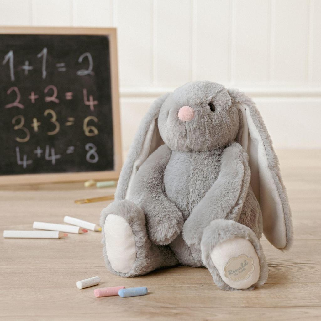 Ronald The Classical Plush Grey Bunny 30 Cm
