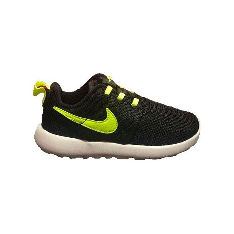 Nike Roshe One Breathable Lightweight Comfortable Low-Top Running Shoes Baby Sneakers Black Green 749430-032