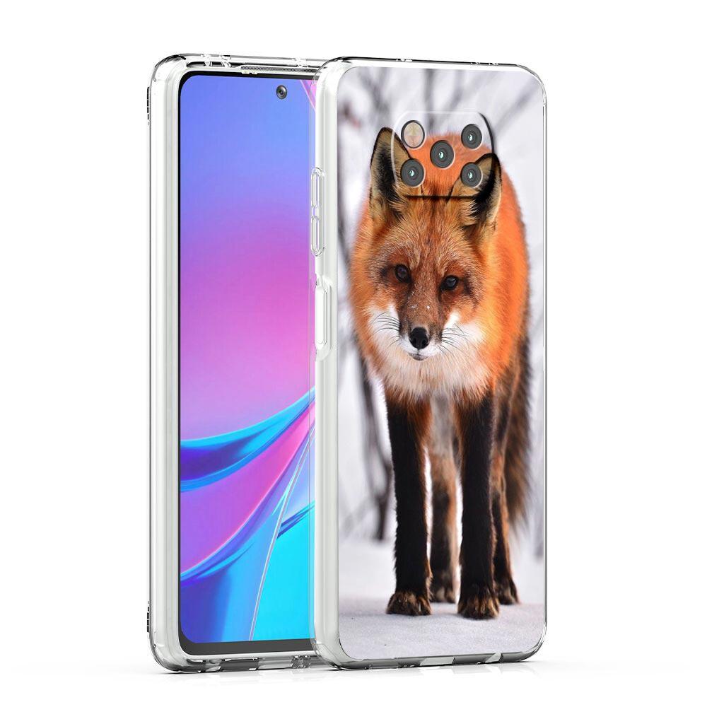 Roztomilý červený lišák Dárkové pouzdro na telefon Pro Xiaomi Poco X3 NFC F3 M3 X4 M4 Pro 5G Mi 11 Lite Ultra 11T 11X 12 12T Pro 11i Měkký průhledný kryt